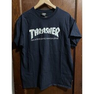 Vintage Thrasher Shirt Navy Large
